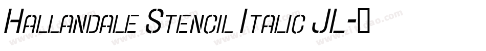 Hallandale Stencil Italic JL字体转换